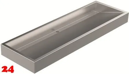 DREILICH Waschrinne 510-1800 mit Schrze wandhngend gekantete und geschweite Konstruktion Lnge 1800mm (3502180118)