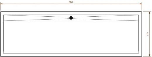 DREILICH Waschrinne 510-1800 mit Schrze wandhngend gekantete und geschweite Konstruktion Lnge 1800mm (3502180118)