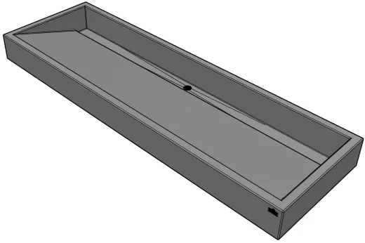 DREILICH Waschrinne 510-1800 mit Schrze wandhngend gekantete und geschweite Konstruktion Lnge 1800mm (3502180118)