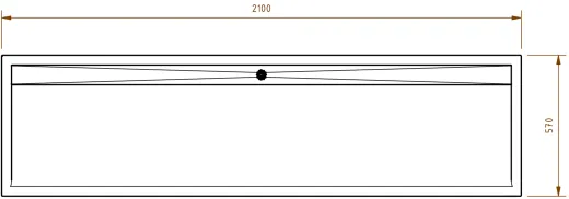DREILICH Waschrinne 510-2100 mit Schrze wandhngend gekantete und geschweite Konstruktion Lnge 2100mm (3502180073)