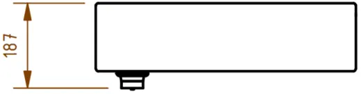 DREILICH Waschrinne 510-2100 mit Schrze wandhngend gekantete und geschweite Konstruktion Lnge 2100mm (3502180073)