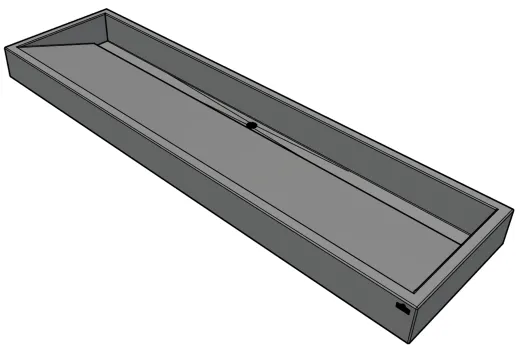 DREILICH Waschrinne 510-2100 mit Schrze wandhngend gekantete und geschweite Konstruktion Lnge 2100mm (3502180073)
