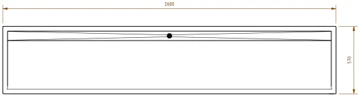 DREILICH Waschrinne 510-2800 mit Schrze wandhngend gekantete und geschweite Konstruktion Lnge 2800mm (3502180134)