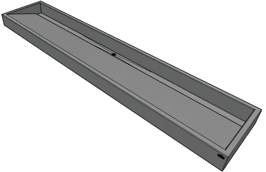 DREILICH Waschrinne 510-2800 mit Schrze wandhngend gekantete und geschweite Konstruktion Lnge 2800mm (3502180134)