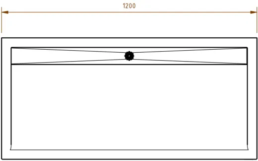 DREILICH Waschrinne 510 WF-1200 mit Schrze wandhngend mit Winkelfen gekantete und geschweite Konstruktion Lnge 1200mm (3502180224)