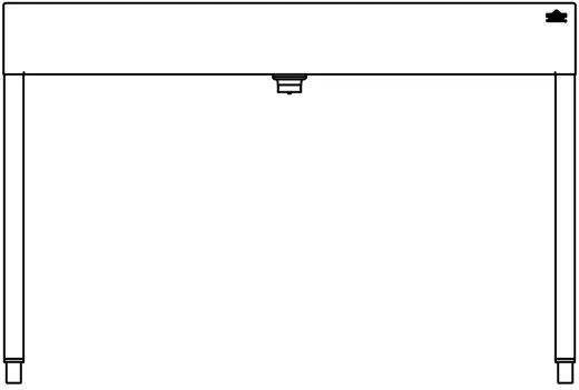 DREILICH Waschrinne 510 WF-1200 mit Schrze wandhngend mit Winkelfen gekantete und geschweite Konstruktion Lnge 1200mm (3502180224)