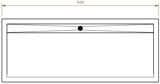 DREILICH Waschrinne 510 WF-1400 mit Schrze wandhngend mit Winkelfen gekantete und geschweite Konstruktion Lnge 1400mm (3502180225)