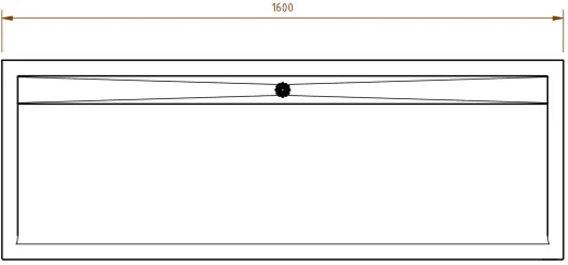 DREILICH Waschrinne 510 WF-1600 mit Schrze wandhngend mit Winkelfen gekantete und geschweite Konstruktion Lnge 1600mm (3502180226)