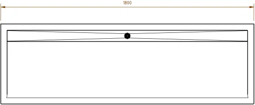 DREILICH Waschrinne 510 WF-1800 mit Schrze wandhngend mit Winkelfen gekantete und geschweite Konstruktion Lnge 1800mm (3502180227)