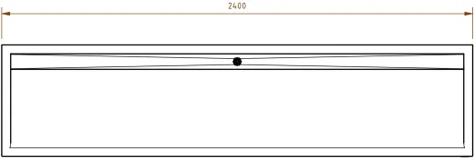 DREILICH Waschrinne 510 WF-2400 mit Schrze wandhngend mit Winkelfen gekantete und geschweite Konstruktion Lnge 2400mm (3502180229)