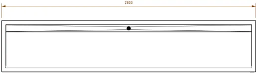 DREILICH Waschrinne 510 WF-2800 mit Schrze wandhngend mit Winkelfen gekantete und geschweite Konstruktion Lnge 2800mm (3502180230)
