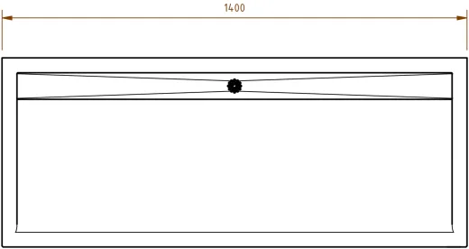 DREILICH Waschrinne 510 UB-1400 mit Schrze bodenstehend mit Unterbau gekantete und geschweite Konstruktion Lnge 1400mm (3502180253)