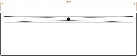 DREILICH Waschrinne 510 UB-1800 mit Schrze bodenstehend mit Unterbau gekantete und geschweite Konstruktion Lnge 1800mm (3502180255)