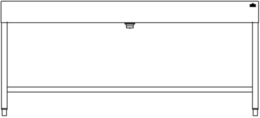 DREILICH Waschrinne 510 UB-1800 mit Schrze bodenstehend mit Unterbau gekantete und geschweite Konstruktion Lnge 1800mm (3502180255)
