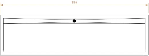 DREILICH Waschrinne 510 UB-2100 mit Schrze bodenstehend mit Unterbau gekantete und geschweite Konstruktion Lnge 2100mm (3502180256)