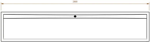 DREILICH Waschrinne 510 UB-2800 mit Schrze bodenstehend mit Unterbau gekantete und geschweite Konstruktion Lnge 2800mm (3502180258)