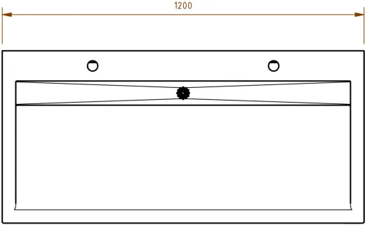 DREILICH Waschrinne 510HB UB-1200 mit Schrze und Hahnlochbank bodenstehend mit Unterbau geschweite Konstruktion Lnge 1200mm (3502180259)