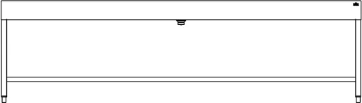 DREILICH Waschrinne 510HB UB-2800 mit Schrze und Hahnlochbank bodenstehend mit Unterbau geschweite Konstruktion Lnge 2800mm (3502180265)