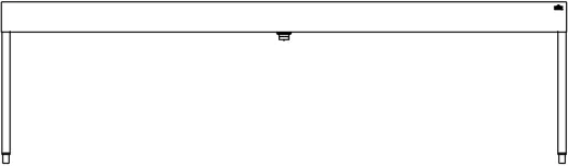 DREILICH Waschrinne 510HB WF-2800 mit Schrze und Hahnlochbank wandhngend mit Winkelfen geschweite Konstruktion Lnge 2800mm (3502180237)
