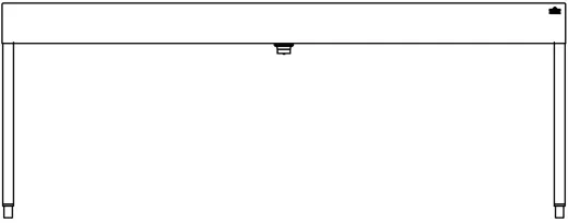 DREILICH Waschrinne 510HB WF-2100 mit Schrze und Hahnlochbank wandhngend mit Winkelfen geschweite Konstruktion Lnge 2100mm (3502180235)