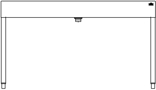 DREILICH Waschrinne 510HB WF-1400 mit Schrze und Hahnlochbank wandhngend mit Winkelfen geschweite Konstruktion Lnge 1400mm (3502180232)