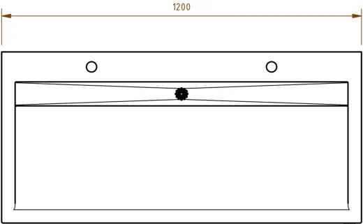 DREILICH Waschrinne 510HB WF-1200 mit Schrze und Hahnlochbank wandhngend mit Winkelfen geschweite Konstruktion Lnge 1200mm (3502180231)