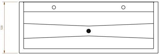 DREILICH Waschrinne 405-1400 ohne Schrze mit Hahnlochbank wandhngend gekantete und geschweite Konstruktion Lnge 1400mm (3502180168)