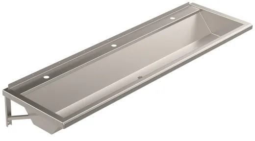 DREILICH Waschrinne 405-1800 ohne Schrze mit Hahnlochbank wandhngend gekantete und geschweite Konstruktion Lnge 1800mm (3502180170)
