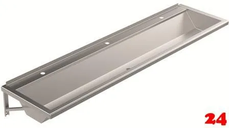 DREILICH Waschrinne 405-2100 ohne Schrze mit Hahnlochbank wandhngend gekantete und geschweite Konstruktion Lnge 2100mm (3502180171)