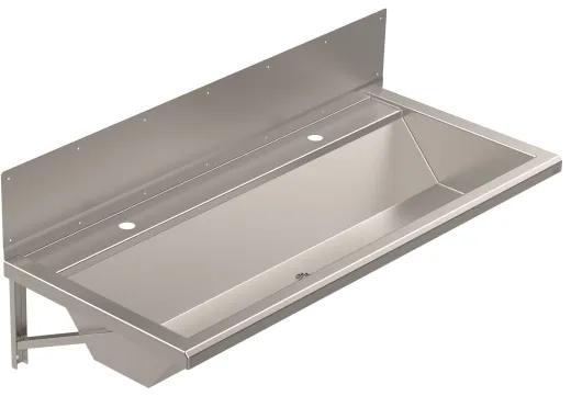 DREILICH Waschrinne 405SW-1200 HLB ohne Schrze mit Spritzwand wandhngend gekantete und geschweite Konstruktion Lnge 1200mm (3502180174)