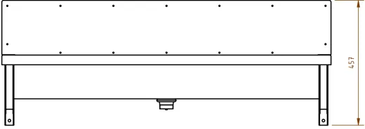 DREILICH Waschrinne 405SW-1200 HLB ohne Schrze mit Spritzwand wandhngend gekantete und geschweite Konstruktion Lnge 1200mm (3502180174)