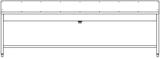 DREILICH Waschrinne 405SW UB-2800 ohne Schrze HLB mit Spritzwand bodenstehend mit Unterbau geschweite Konstruktion Lnge 2800mm (3502180251)