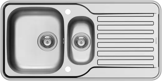 PYRAMIS Kchensple Space Mini 1 1/2B 1D Einbausple / Edelstahlsple Siebkorb als Drehknopfventil