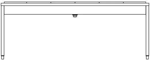 DREILICH Waschrinne 405 WF-2100 ohne Schrze mit Hahnlochbank wandhngend mit Winkelfen geschweite Konstruktion Lnge 2100mm (3502180214)