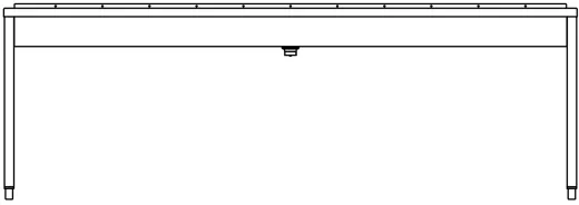 DREILICH Waschrinne 405 WF-2400 ohne Schrze mit Hahnlochbank wandhngend mit Winkelfen geschweite Konstruktion Lnge 2400mm (3502180215)