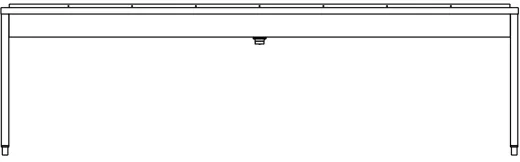 DREILICH Waschrinne 405 WF-2800 ohne Schrze mit Hahnlochbank wandhngend mit Winkelfen geschweite Konstruktion Lnge 2800mm (3502180216)