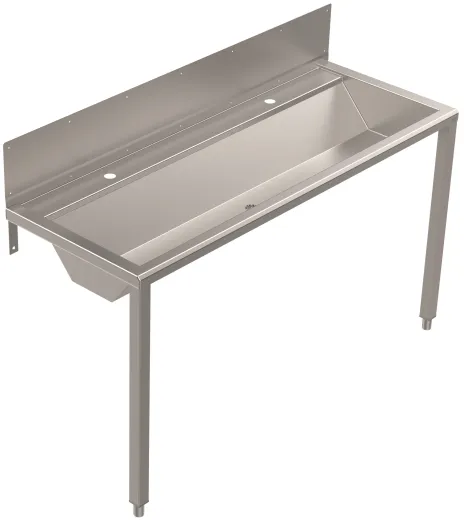 DREILICH Waschrinne 405SW WF-1400 ohne Schrze mit Spritzwand HLB wandhngend mit Winkelfen geschweite Konstruktion Lnge 1400mm (3502180218)