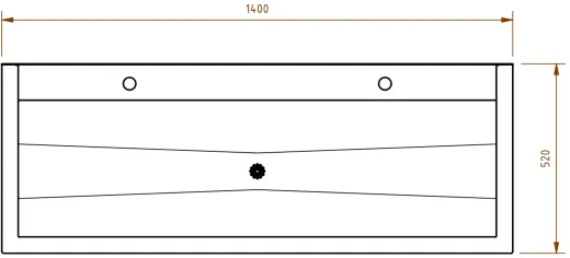 DREILICH Waschrinne 405SW WF-1400 ohne Schrze mit Spritzwand HLB wandhngend mit Winkelfen geschweite Konstruktion Lnge 1400mm (3502180218)