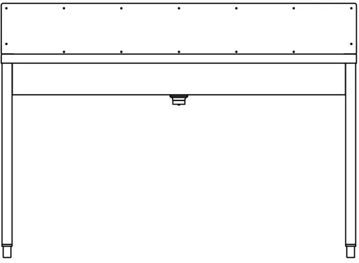 DREILICH Waschrinne 405SW WF-1400 ohne Schrze mit Spritzwand HLB wandhngend mit Winkelfen geschweite Konstruktion Lnge 1400mm (3502180218)