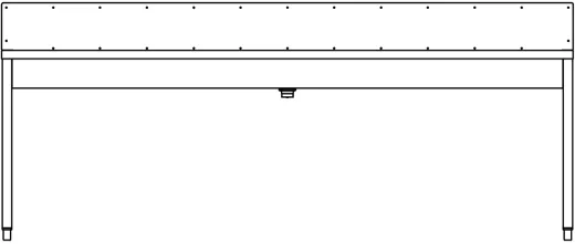 DREILICH Waschrinne 405SW WF-2400 ohne Schrze mit Spritzwand HLB wandhngend mit Winkelfen geschweite Konstruktion Lnge 2400mm (3502180222)