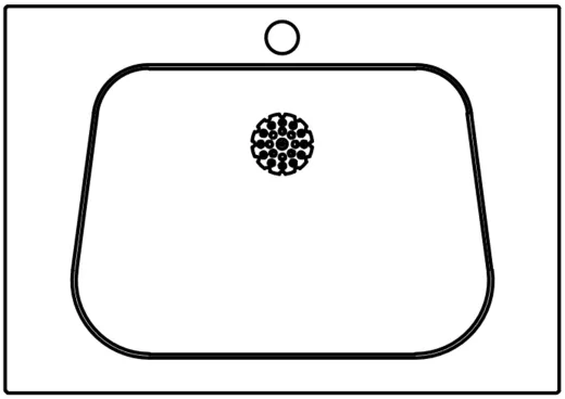 DREILICH Einzelwaschtisch 310SHL mit Unterschrank mit Hahnlochbohrung bodenstehende verdeckte Montage an der Wand (3502180080)