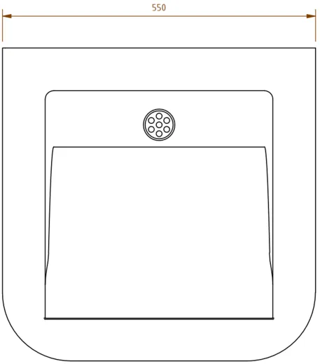 DREILICH Einzelwaschtisch Handicap 310-HC ohne Hahnlochbohrung Barrierefrei* wandhngende Montage (3502180155)