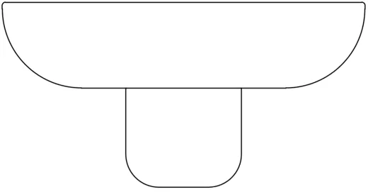 DREILICH Einzelwaschtisch Handicap 310HL-HC mit Hahnlochbohrung Barrierefrei* wandhngende Montage (3502180188)