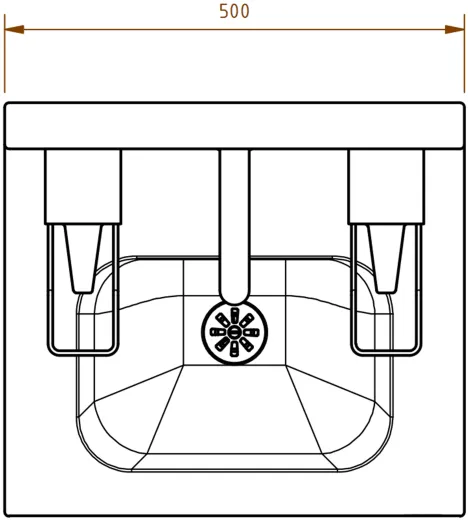 DREILICH Hygiene-Waschtisch Hygienewaschplatz rztewaschrinne fr Wandmontage ohne berlauf (3502180135)