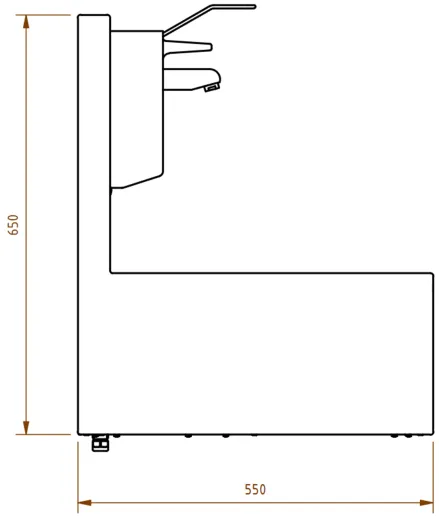 DREILICH Hygiene-Waschtisch Hygienewaschplatz rztewaschrinne fr Wandmontage ohne berlauf (3502180094)