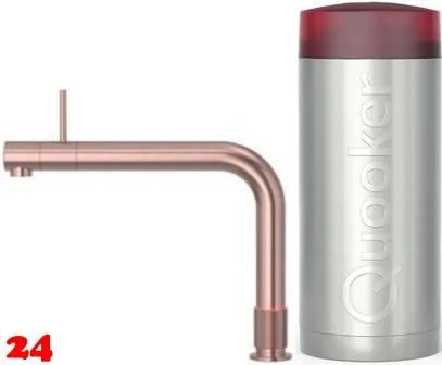 QUOOKER FRONT Combi B Einhebelmischer Kupfer Rose' PVD & 100C Armatur Kochendwasserhahn (COMBIFTRCO)