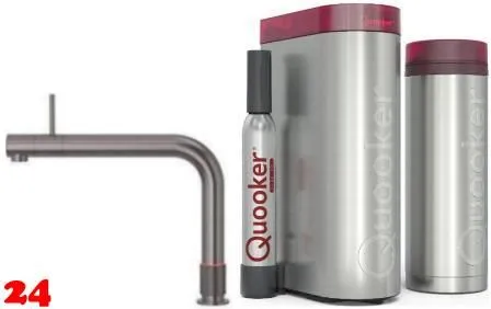 QUOOKER FRONT Gunmetal PVD VAQ PRO3 mit CUBE 2 *Der Wasserhahn, der alles kann! (PRO3FTGMECUBE)