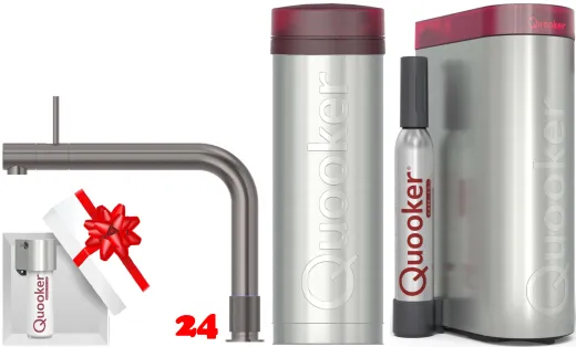 QUOOKER FRONT Gunmetal PVD VAQ PRO3 mit CUBE 2 *Der Wasserhahn, der alles kann! (PRO3FTGMECUBE)
