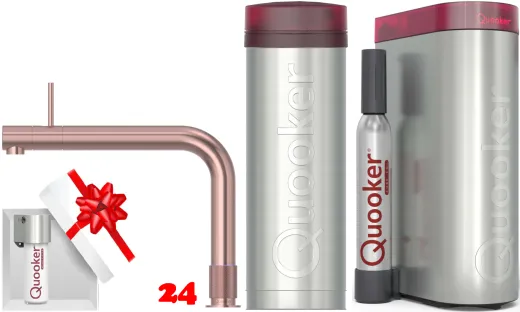 QUOOKER FRONT Kupfer Rose' PVD VAQ PRO3 mit CUBE 2 *Der Wasserhahn, der alles kann! (PRO3FTRCOCUBE)