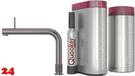 QUOOKER FRONT Gunmetal PVD COMBI B mit CUBE 2 *Der Wasserhahn, der alles kann! (COMBIFTGMECUBE)
